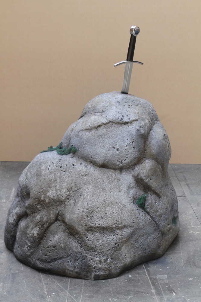 Trade Show, Volcanic Rock. Mixed Media
